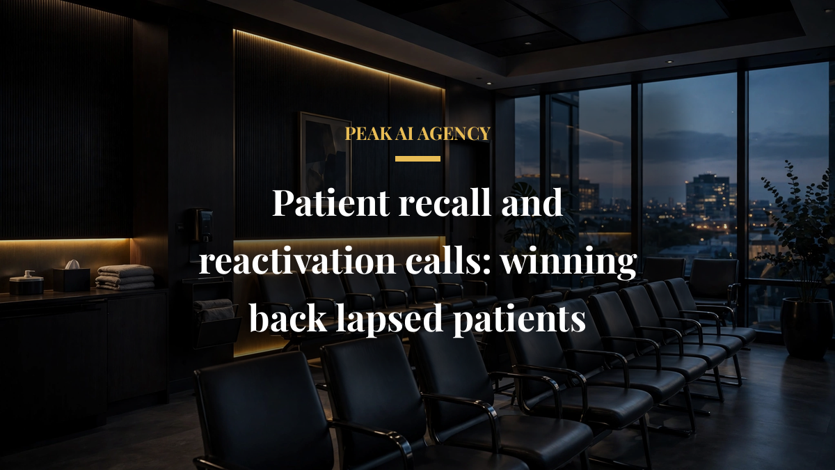Patient recall and reactivation calls: winning back lapsed patients