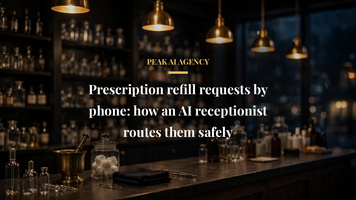 Prescription refill requests by phone: how an AI receptionist routes them safely