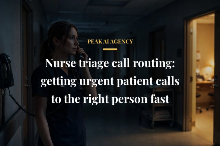 AI receptionist routing an urgent patient call to a nurse in a medical office