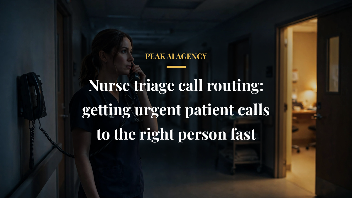 Nurse triage call routing: getting urgent patient calls to the right person fast