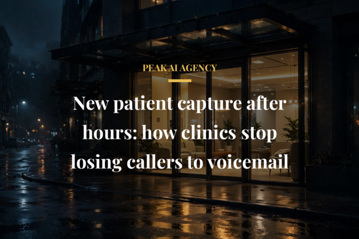 After-hours new patient call answered by an AI receptionist at a clinic