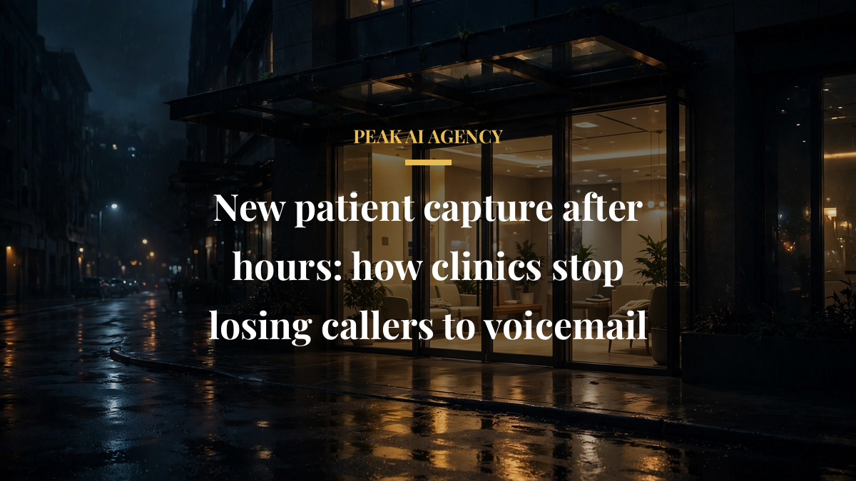New patient capture after hours: how clinics stop losing callers to voicemail