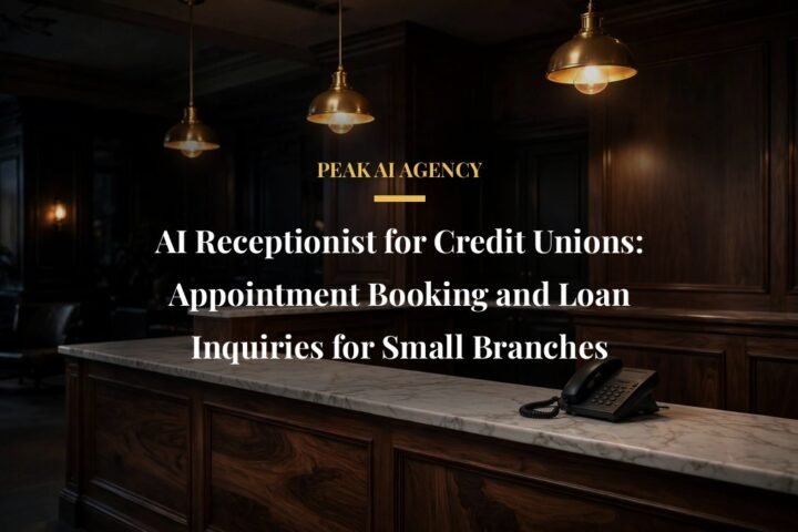 AI receptionist for credit unions booking branch appointments
