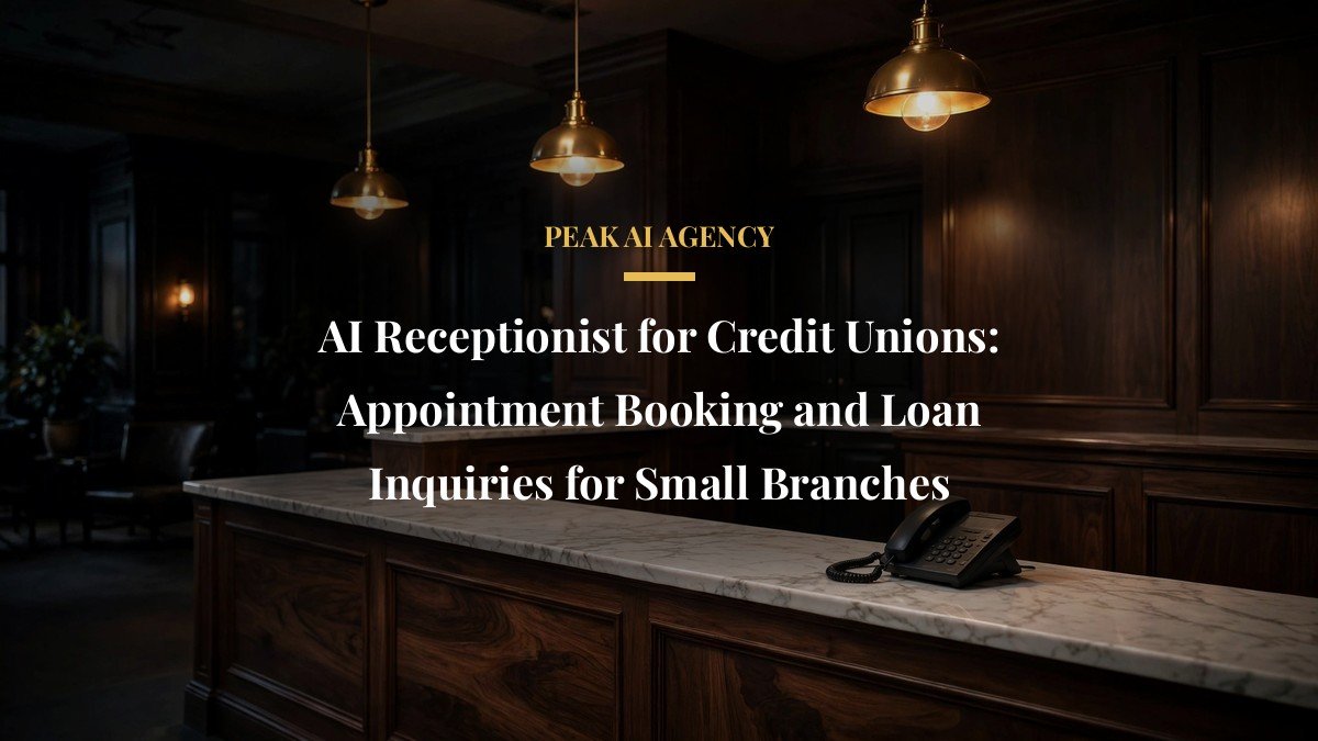 AI Receptionist for Credit Unions: Appointment Booking and Loan Inquiries for Small Branches