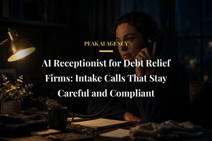 AI receptionist for debt relief firms handling sensitive intake calls