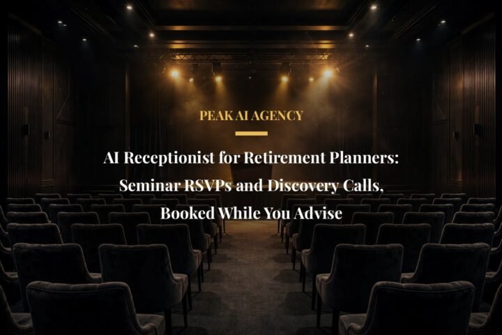 AI receptionist for retirement planners managing seminar RSVPs
