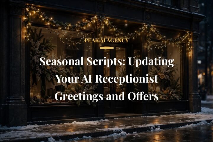 Seasonal scripts updating AI receptionist greetings and offers