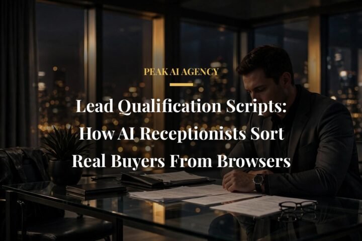 AI receptionist lead qualification script sorting buyers