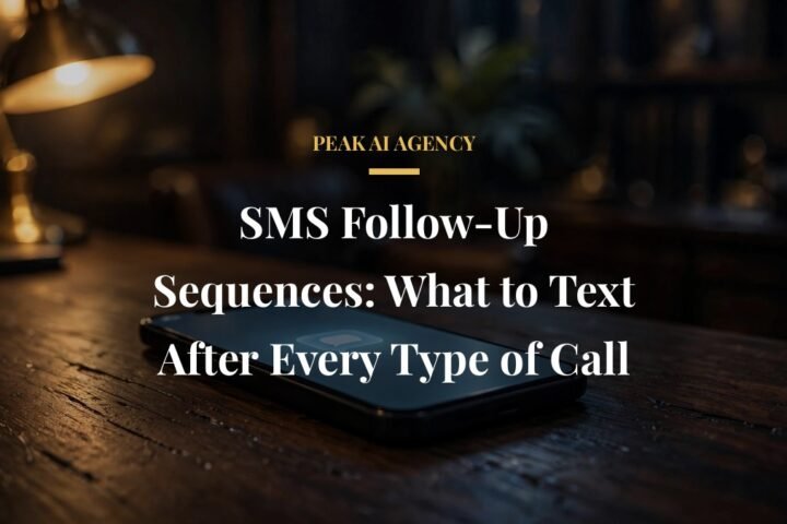 AI receptionist SMS follow-up sequences after missed calls