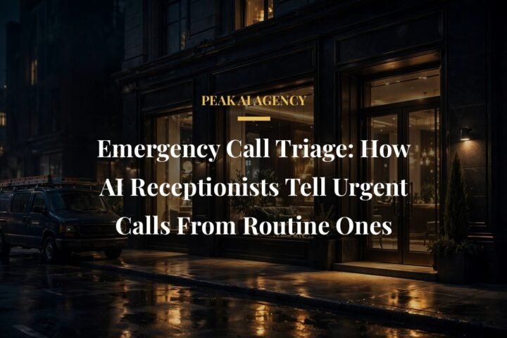 AI receptionist emergency call triage urgent vs routine