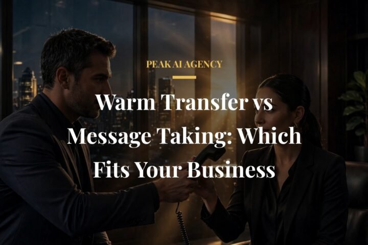 AI receptionist warm transfer vs message taking comparison