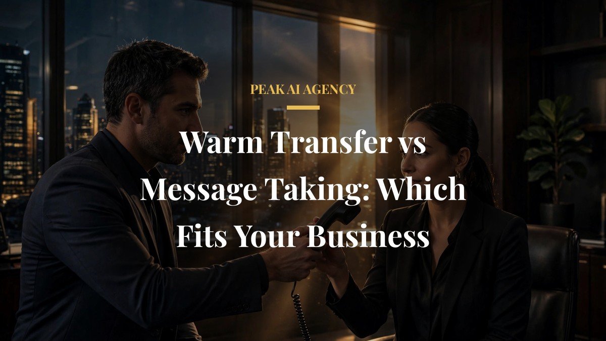 Warm Transfer vs Message Taking: Which Fits Your Business