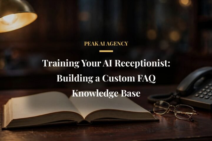 Training AI receptionist with custom FAQ knowledge base