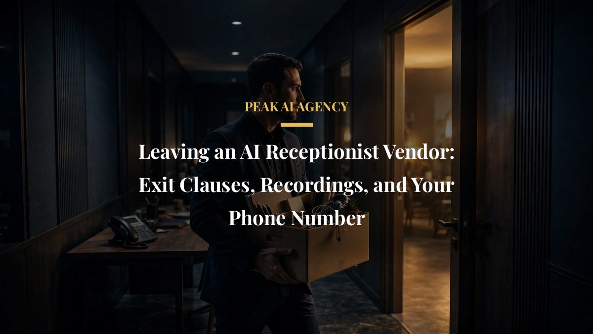 Leaving an AI Receptionist Vendor: Exit Clauses, Recordings, and Your Phone Number