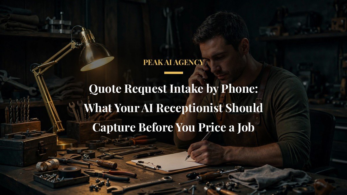 Quote Request Intake by Phone: What Your AI Receptionist Should Capture Before You Price a Job