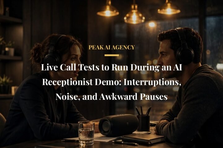 ai receptionist demo test calls - AI receptionist buying guide for small businesses, Peak AI Agency