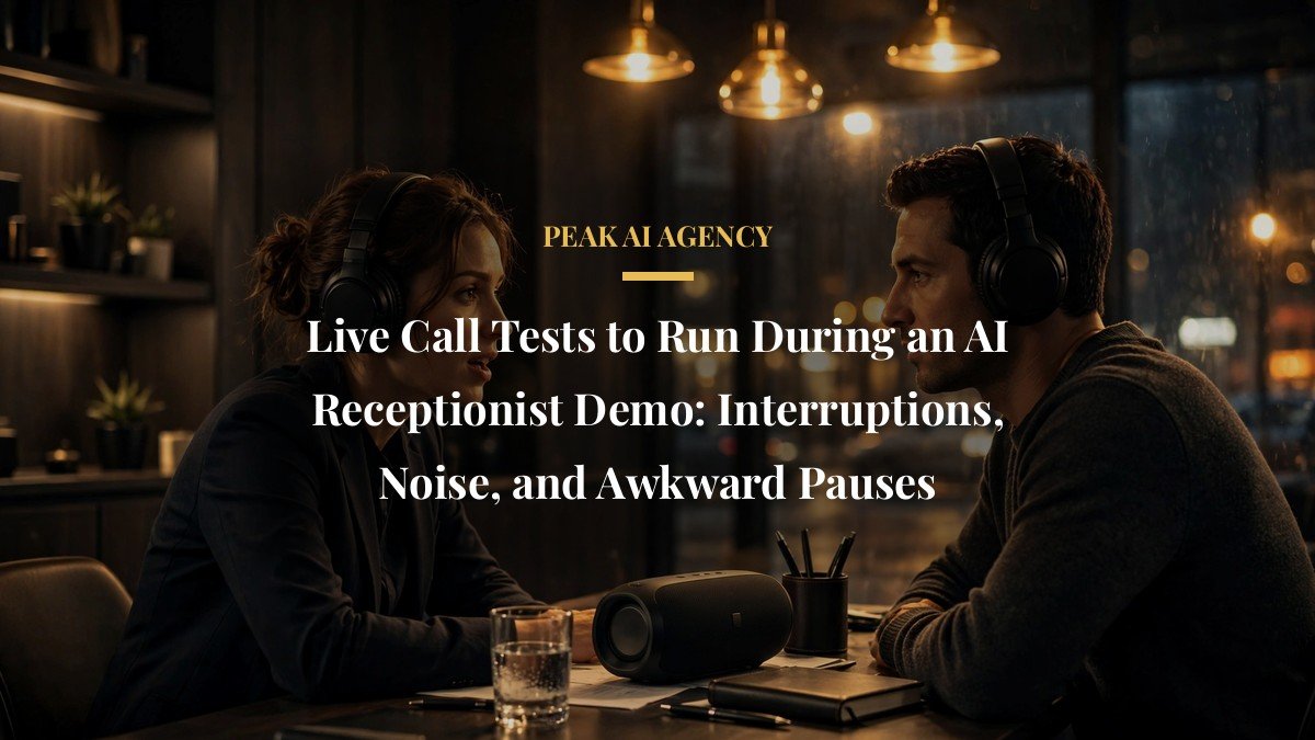 Live Call Tests to Run During an AI Receptionist Demo: Interruptions, Noise, and Awkward Pauses