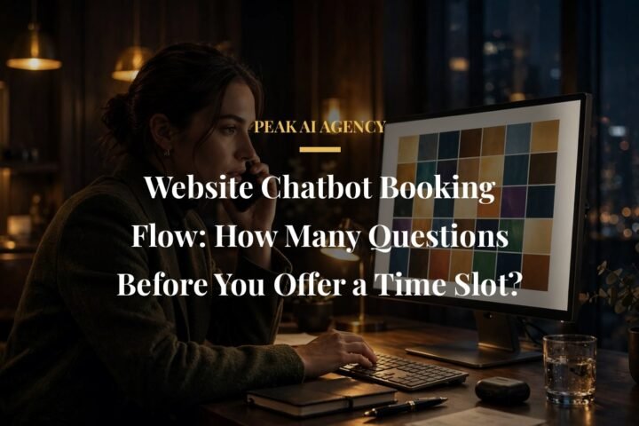 website chatbot booking flow - Website Chatbot Booking Flow: How Many Questions Before You Offer a Time Slot?