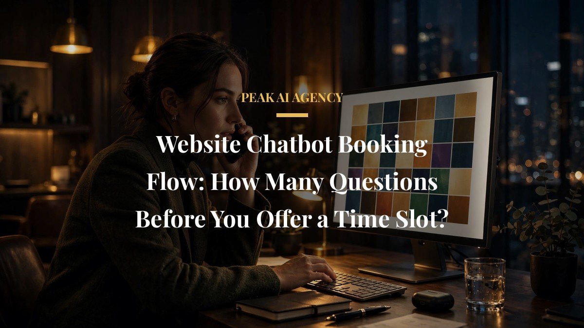 Website Chatbot Booking Flow: How Many Questions Before You Offer a Time Slot?