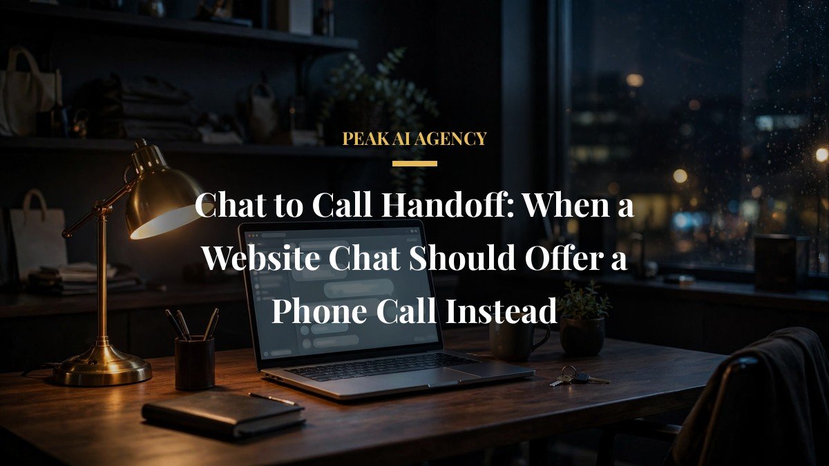 Chat to Call Handoff: When a Website Chat Should Offer a Phone Call Instead