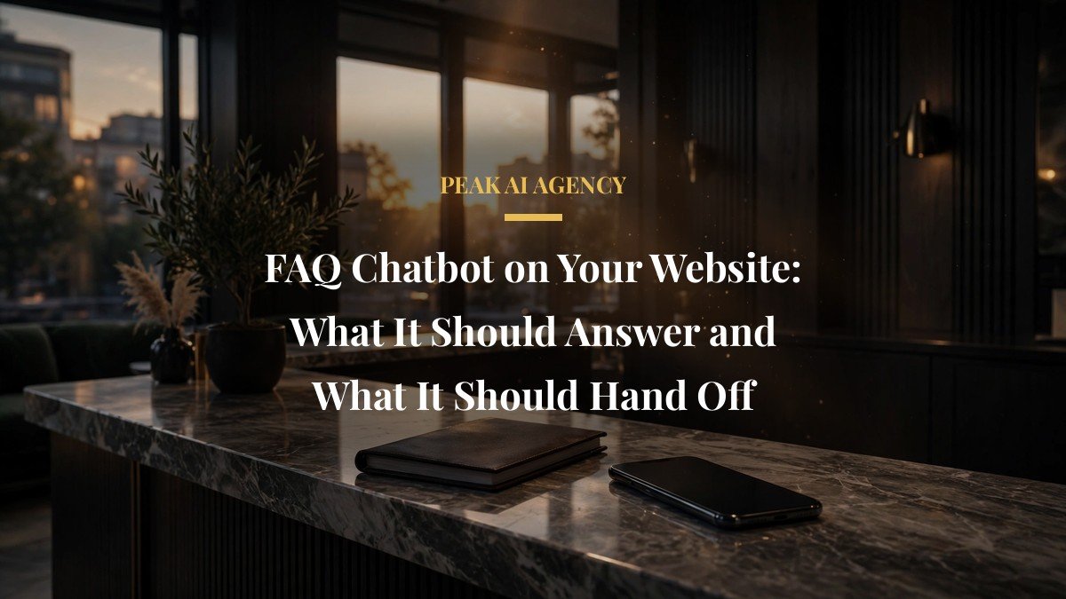 FAQ Chatbot on Your Website: What It Should Answer and What It Should Hand Off