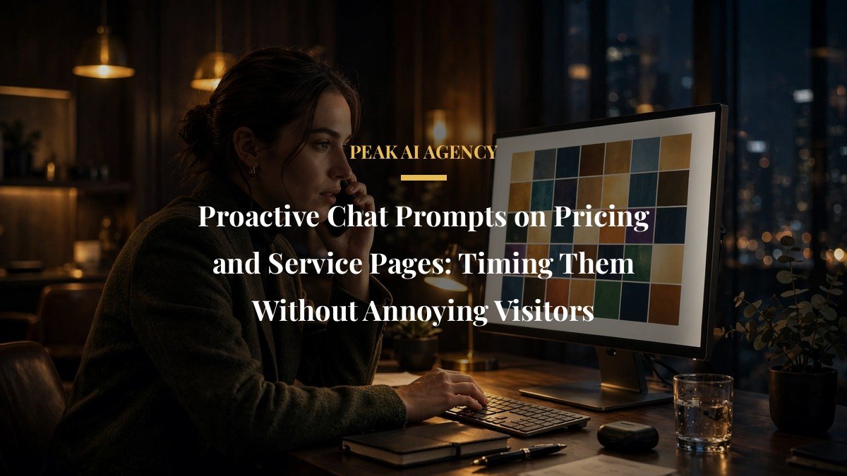 Proactive Chat Prompts on Pricing and Service Pages: Timing Them Without Annoying Visitors
