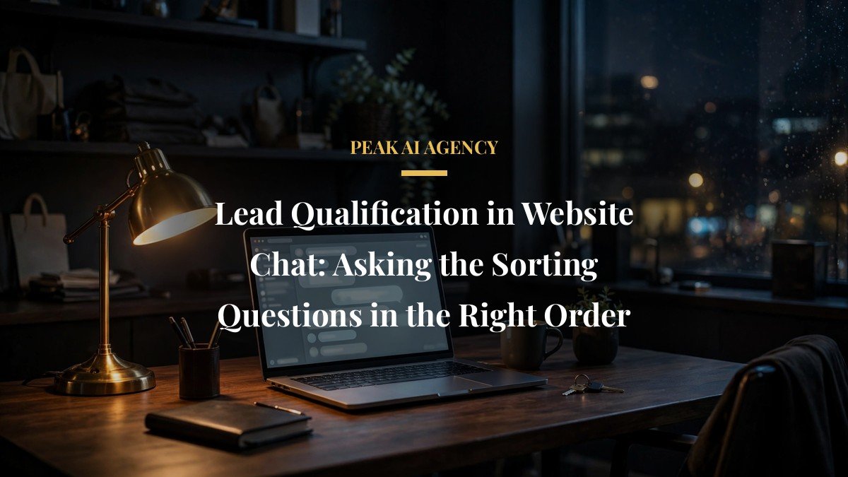Lead Qualification in Website Chat: Asking the Sorting Questions in the Right Order