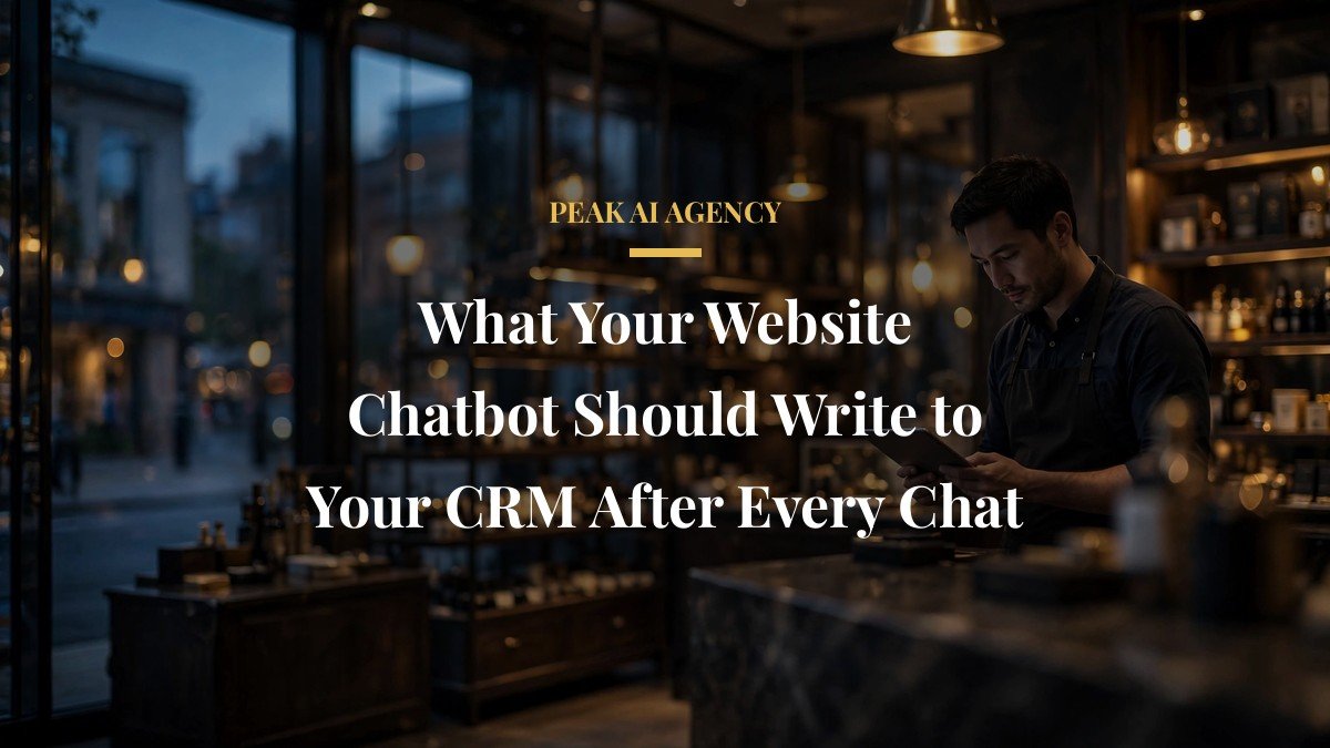 What Your Website Chatbot Should Write to Your CRM After Every Chat