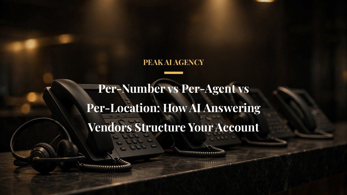 Per-Number vs Per-Agent vs Per-Location: How AI Answering Vendors Structure Your Account