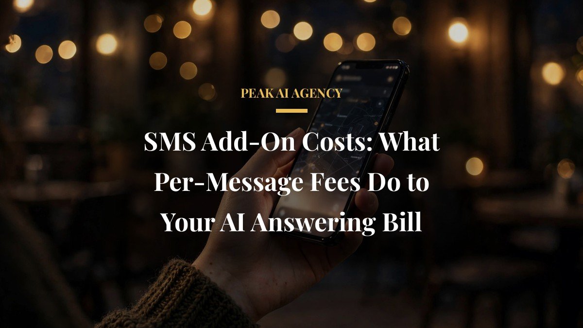 SMS Add-On Costs: What Per-Message Fees Do to Your AI Answering Bill