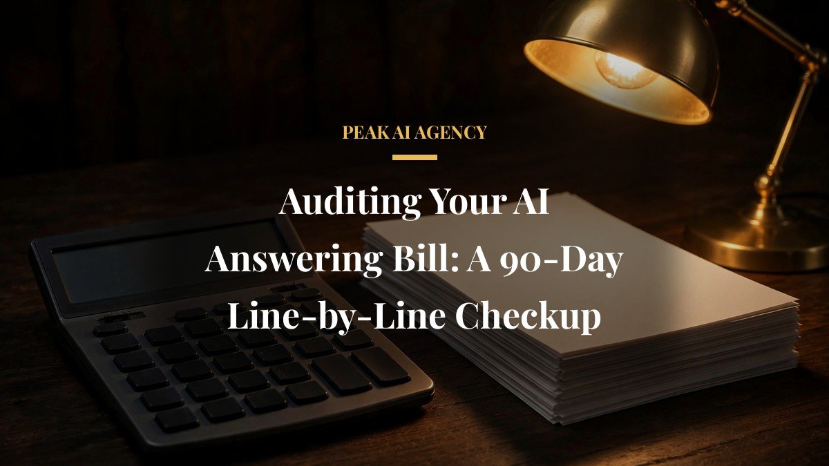 Auditing Your AI Answering Bill: A 90-Day Line-by-Line Checkup