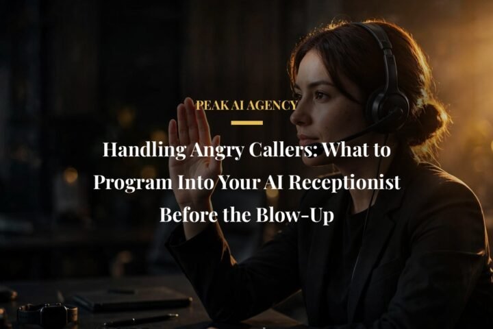 AI receptionist de-escalation script for handling angry callers