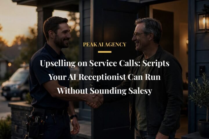 Upselling scripts for AI receptionist service calls