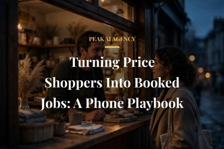 Turning price shoppers into booked jobs with AI receptionist playbook