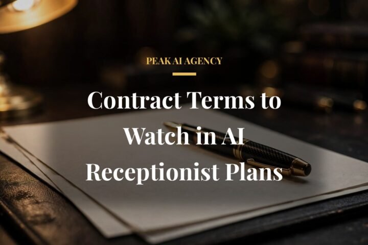AI receptionist contract terms: reviewing the service agreement