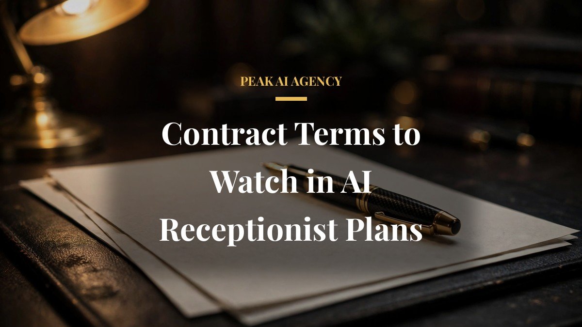 Contract Terms to Watch in AI Receptionist Plans